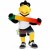 Adult Black Eagle Holding The Signage Mascot Costume