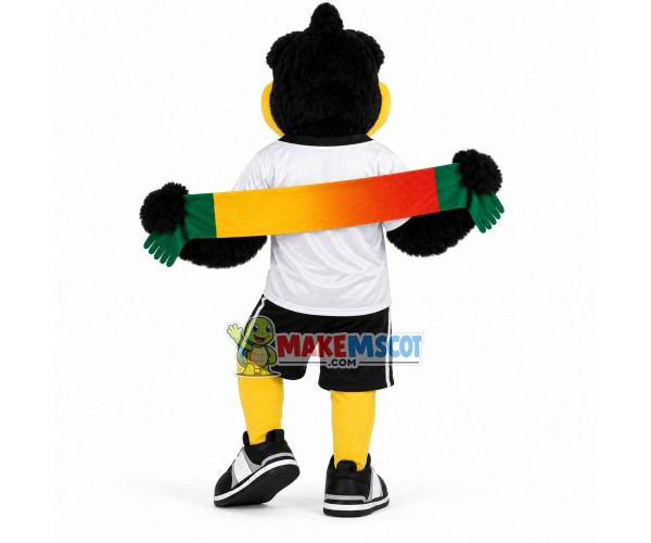 Adult Black Eagle Holding The Signage Mascot Costume Adult Black Eagle Holding The Signage Mascot Costume
