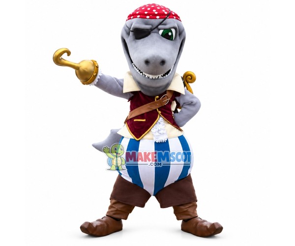 Evil Pirate Dragon With Hook Hand Mascot Costume Evil Pirate Dragon With Hook Hand Mascot Costume