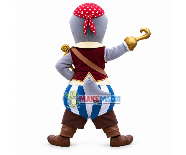 Evil Pirate Dragon With Hook Hand Mascot Costume Evil Pirate Dragon With Hook Hand Mascot Costume