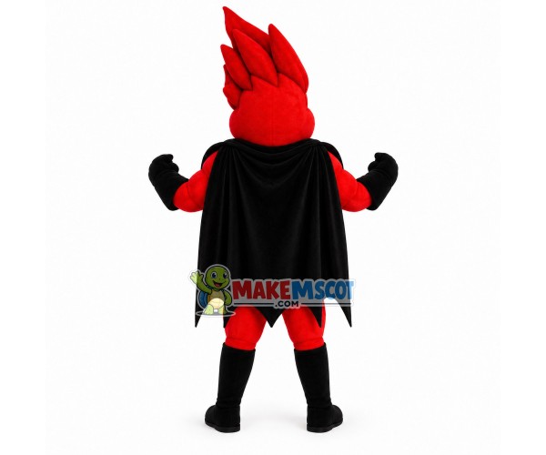 Cartoon Muscluar Man With Fire Red Hair Mascot Costume Cartoon Muscluar Man With Fire Red Hair Mascot Costume