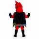 Cartoon Muscluar Man With Fire Red Hair Mascot Costume Cartoon Muscluar Man With Fire Red Hair Mascot Costume