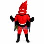 Cartoon Muscluar Man With Fire Red Hair Mascot Costume