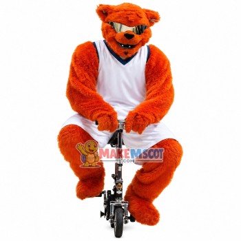 Sunglasses Tiger Riding Folding Bike Mascot Costume Sunglasses Tiger Riding Folding Bike Mascot Costume
