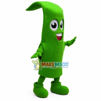 Cartoon Curved Aloe Leaf Mascot Costume Cartoon Curved Aloe Leaf Mascot Costume