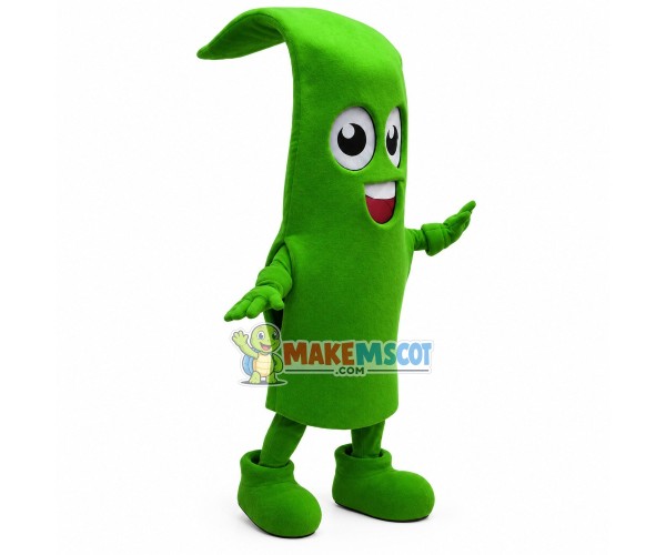 Cartoon Curved Aloe Leaf Mascot Costume Cartoon Curved Aloe Leaf Mascot Costume