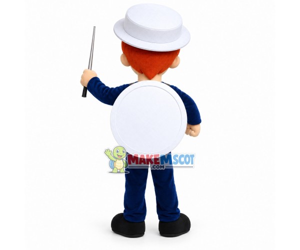 Orange-haired Boy Holding Baton Mascot Costume Orange-haired Boy Holding Baton Mascot Costume