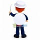 Orange-haired Boy Holding Baton Mascot Costume Orange-haired Boy Holding Baton Mascot Costume