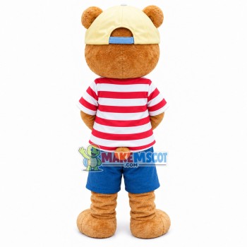 Well-behaved Squirrel Wearing Sun Hat Mascot Costume Well-behaved Squirrel Wearing Sun Hat Mascot Costume