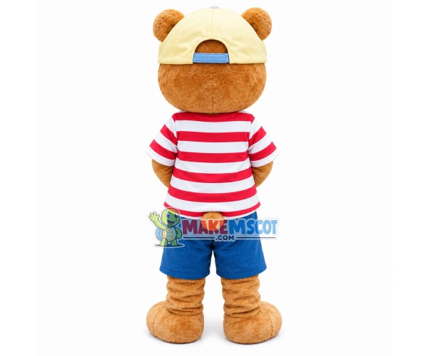Well-behaved Squirrel Wearing Sun Hat Mascot Costume Well-behaved Squirrel Wearing Sun Hat Mascot Costume