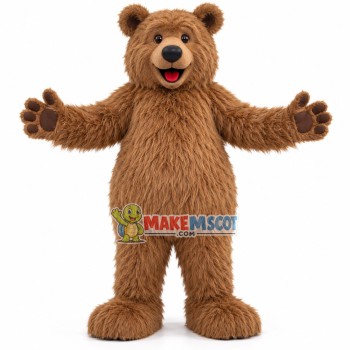 Plush Furry Brown Bear Mascot Costume Plush Furry Brown Bear Mascot Costume