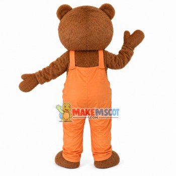 Eyebrow Bear In Pocket Pants Mascot Costume Eyebrow Bear In Pocket Pants Mascot Costume