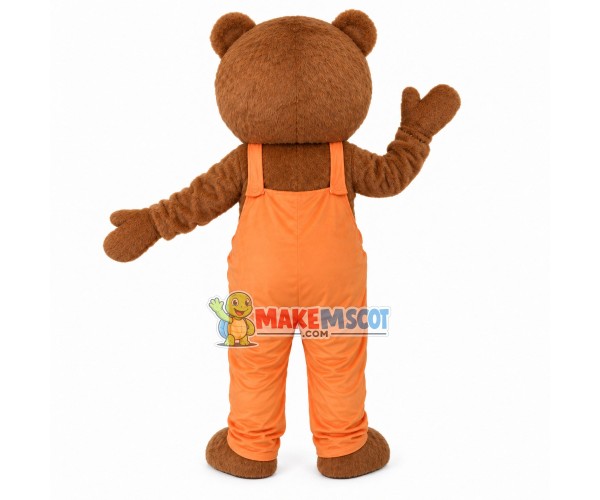 Eyebrow Bear In Pocket Pants Mascot Costume Eyebrow Bear In Pocket Pants Mascot Costume