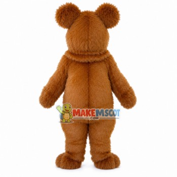 Adult Furry Bear With Pink Nose Mascot Costume Adult Furry Bear With Pink Nose Mascot Costume