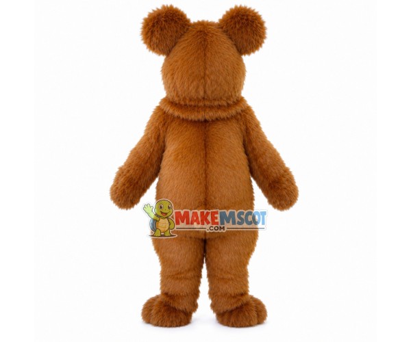 Adult Furry Bear With Pink Nose Mascot Costume Adult Furry Bear With Pink Nose Mascot Costume