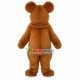 Adult Furry Bear With Pink Nose Mascot Costume Adult Furry Bear With Pink Nose Mascot Costume