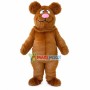 Adult Furry Bear With Pink Nose Mascot Costume