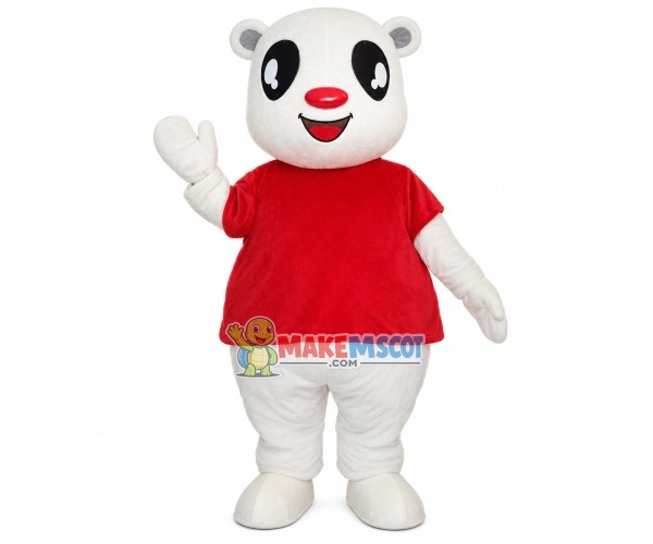 Cute Big-eyed White Bear Mascot Costume Cute Big-eyed White Bear Mascot Costume