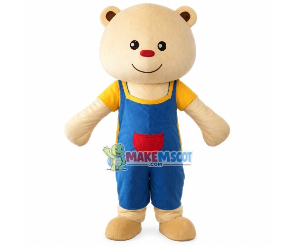 Baby Bear Wearing Pocket Bodysuit Mascot Costume