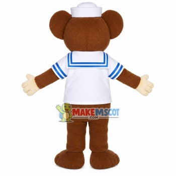 Cute Bear In Sailor Jacket Mascot Costume Cute Bear In Sailor Jacket Mascot Costume
