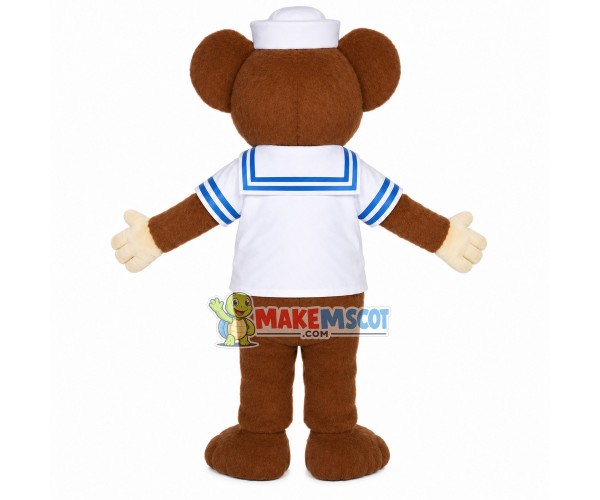 Cute Bear In Sailor Jacket Mascot Costume