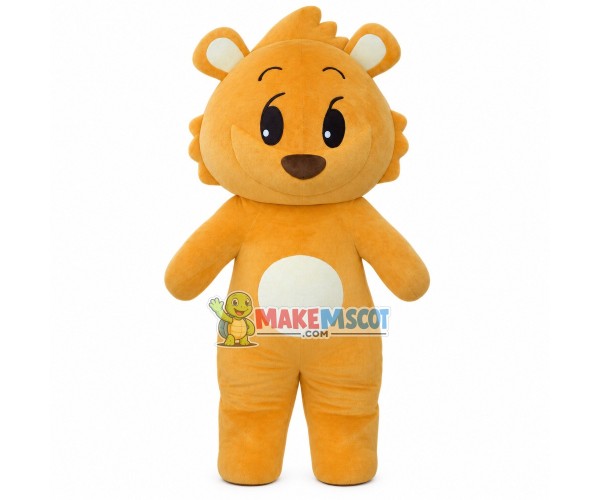 Navie Yellow Little Lion Mascot Costume