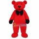 Red Teddy Bear With Tie Mascot Costume Red Teddy Bear With Tie Mascot Costume