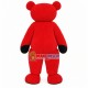 Red Teddy Bear With Tie Mascot Costume Red Teddy Bear With Tie Mascot Costume