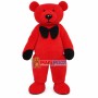 Red Teddy Bear With Tie Mascot Costume