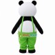 Likable Panda With Green Pants Mascot Costume