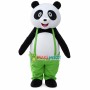 Likable Panda With Green Pants Mascot Costume