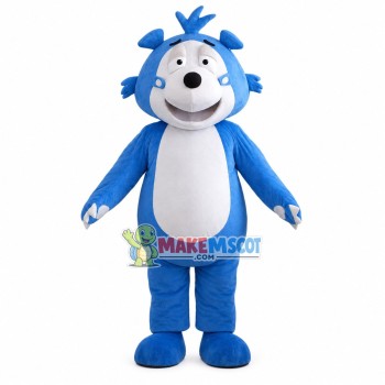 Frank Light Blue Tired Bear Mascot Costume Frank Light Blue Tired Bear Mascot Costume