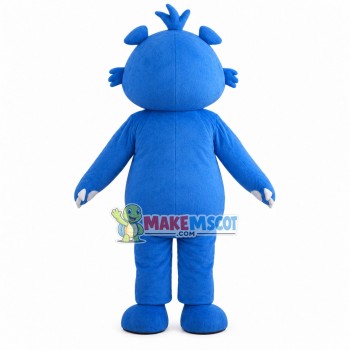 Frank Light Blue Tired Bear Mascot Costume