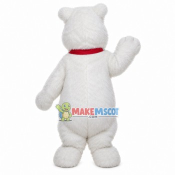 Adult Warm Long Wool White Bear Mascot Costume Adult Warm Long Wool White Bear Mascot Costume