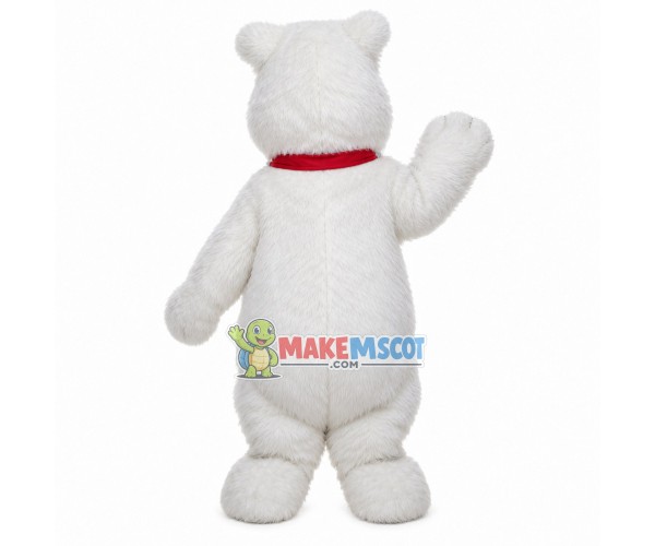 Adult Warm Long Wool White Bear Mascot Costume Adult Warm Long Wool White Bear Mascot Costume