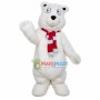 Adult Warm Long Wool White Bear Mascot Costume