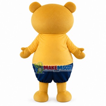 Cute Bear In The Tight Shirt Mascot Costume Cute Bear In The Tight Shirt Mascot Costume