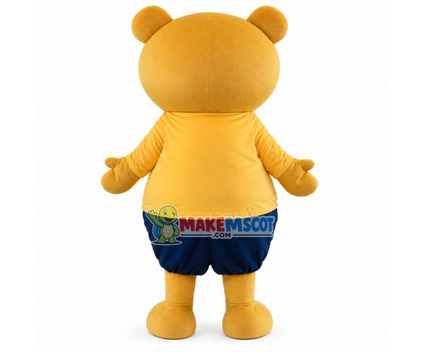 Cute Bear In The Tight Shirt Mascot Costume