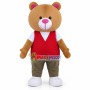 Brown Bear Wearing Red Waistcoat Mascot Costume