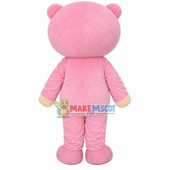 Plush Pink Smiley Bear Mascot Costume Plush Pink Smiley Bear Mascot Costume