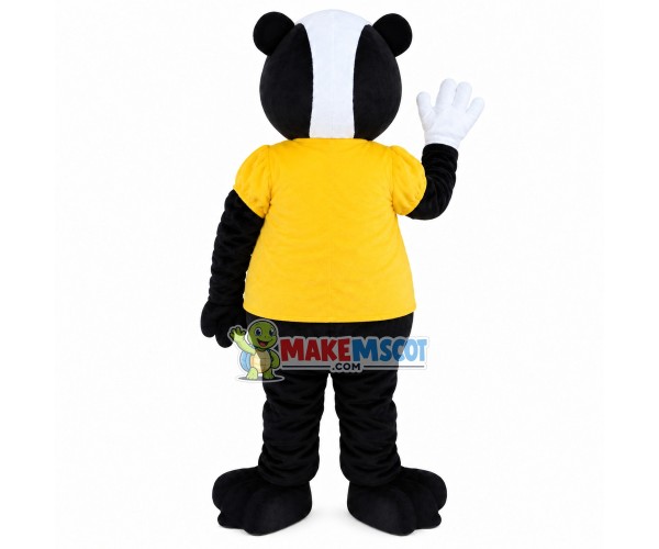 Female Black Bear With Shirt Mascot Costume Female Black Bear With Shirt Mascot Costume