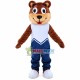 Casual Bear In The Vest Suit Mascot Costume Casual Bear In The Vest Suit Mascot Costume