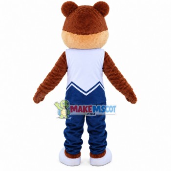 Casual Bear In The Vest Suit Mascot Costume Casual Bear In The Vest Suit Mascot Costume