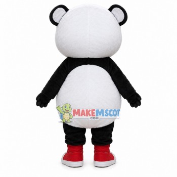Surprised Small Eyed Baby Panda Mascot Costume Surprised Small Eyed Baby Panda Mascot Costume