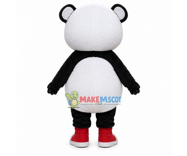 Surprised Small Eyed Baby Panda Mascot Costume Surprised Small Eyed Baby Panda Mascot Costume