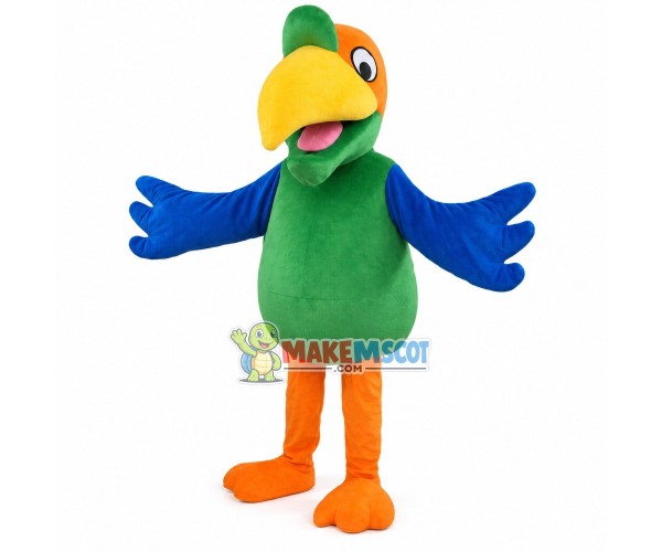 Noisy Little Green Parrot Mascot Costume for Adult Noisy Little Green Parrot Mascot Costume for Adult