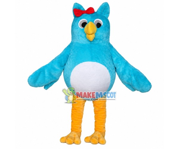 Funny Light Blue Love Owl Mascot Costume Funny Light Blue Love Owl Mascot Costume