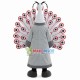 White Peacock In Monk Robe Mascot Costume White Peacock In Monk Robe Mascot Costume