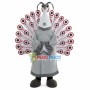 White Peacock In Monk Robe Mascot Costume