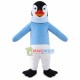Slim Penguin Wearing Warm Shirt Mascot Costume